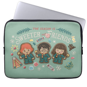 Het seizoen is zoeter met vrienden laptop sleeve