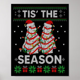 Het Seizoen Kerstboom Taarten Debbie Becky Kerstmi Poster