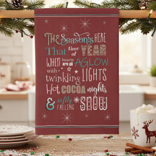 Het Seizoen Kerstgedicht ID593 Theedoek