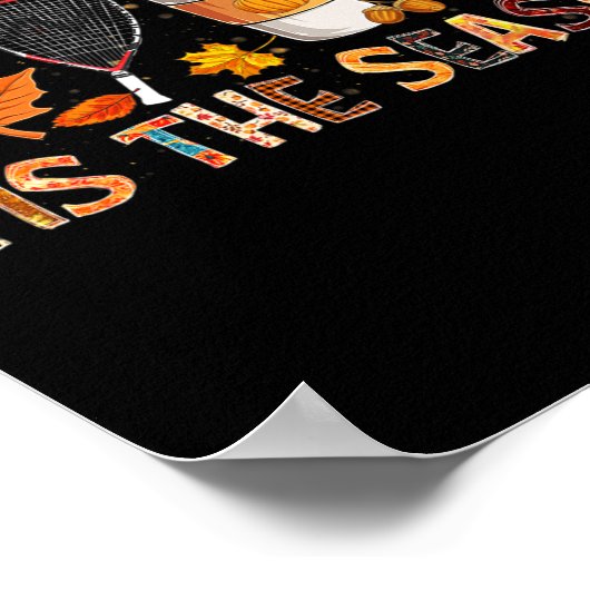 Het seizoen Leopard Pumpkin Racquetbyll Halloween  Poster (Hoek)