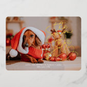 "Het seizoen om vol te zijn" Aangepaste kerstfoto Folie Feestdagenkaart (Voorkant)