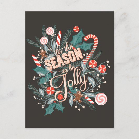 Het seizoen om vrolijk te zijn feestdagenkaart (Voorkant)