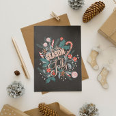 Het seizoen om vrolijk te zijn feestdagenkaart