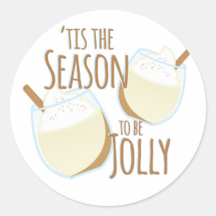 Het seizoen ronde sticker