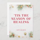 Het seizoen van genezing feestdagenkaart (Voorkant / Achterkant)
