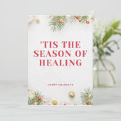 Het seizoen van genezing feestdagenkaart (Staand voorkant)
