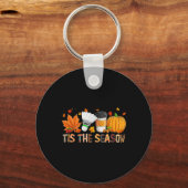 Het seizoen van Leopard Pumpkin Bydminton Hallowee Sleutelhanger (Voorkant)