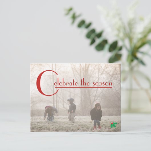 Het seizoen vieren | briefkaart foto's (Staand voorkant)