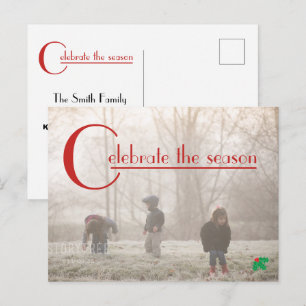 Het seizoen vieren   briefkaart foto's