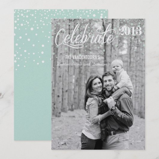 Het seizoen vieren kaart (Voorkant / Achterkant)