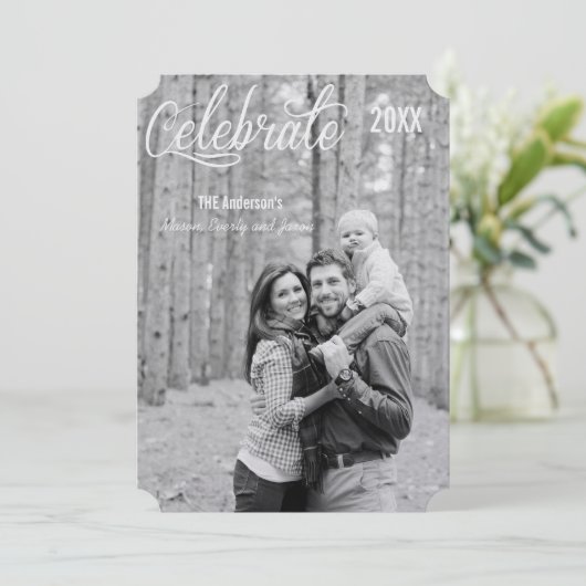 Het seizoen vieren kaart (Staand voorkant)