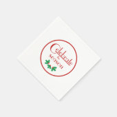 Het seizoen vieren| Red en White Servet (Hoek)