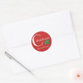 Het seizoen vieren |Rode en witte sticker (Envelop)
