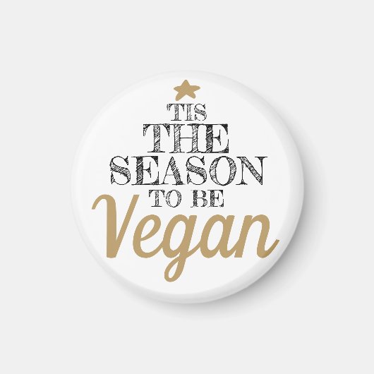 Het seizoen voor de Rendy Kerst van de Vegan Magneet (Voorkant)