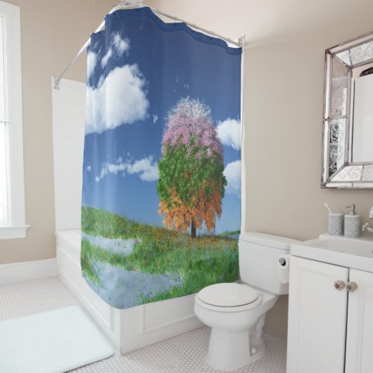 Het Seizoenbaygordijn Douchegordijn (In situ)