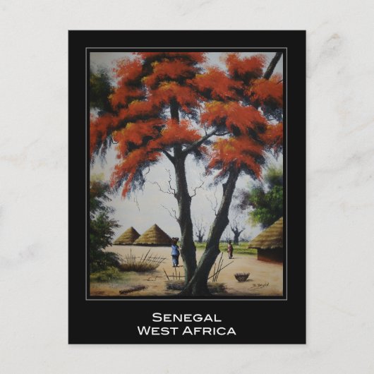 Het Senegalese Briefkaart van de Kunst (Voorkant)