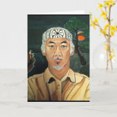 Het Sensei schilderij van Alfred Fox Kaart (Gele Bloem)