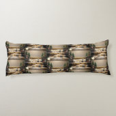 Het serene landschap van de winter lichaamskussen (Achterkant)