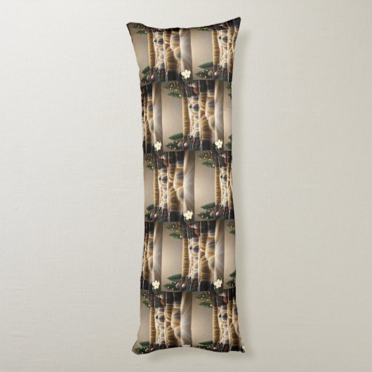 Het serene landschap van de winter lichaamskussen (Achterkant (Verticaal))