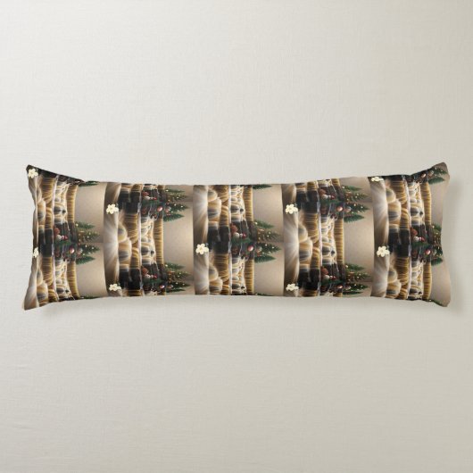 Het serene landschap van de winter lichaamskussen (Voorkant)