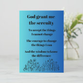 Het Sereniteitsgebed - Inspirerend Feestdagenkaart (Staand voorkant)