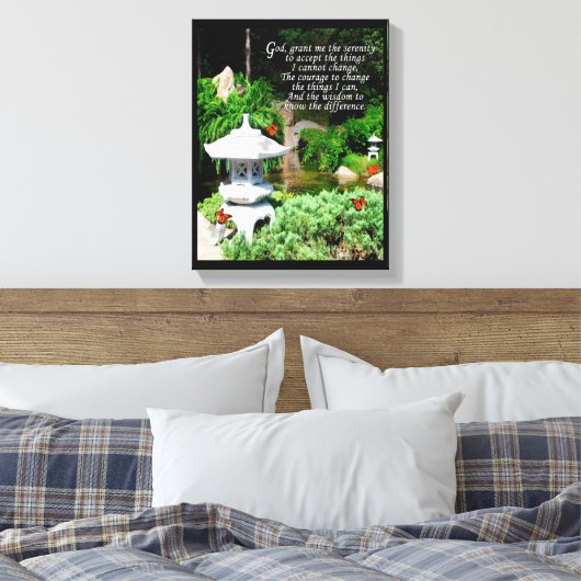 "Het sereniteitsgebed" omwikkeld canvas (Insitu (Slaapkamer))