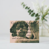 Het Sereniteitsgebed op engelenfoto Briefkaart (Staand voorkant)