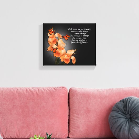 "Het serenity gebed" Canvas Afdruk (Insitu (Woonkamer))