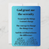 Het Serenity-gebed - Inspirerend Feestdagenkaart (Voorkant)