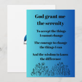 Het Serenity-gebed - Inspirerend Feestdagenkaart (Voorkant / Achterkant)