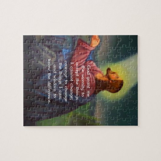 Het Serenity gebed met Jezus Christus schilderen Legpuzzel (Horizontaal)