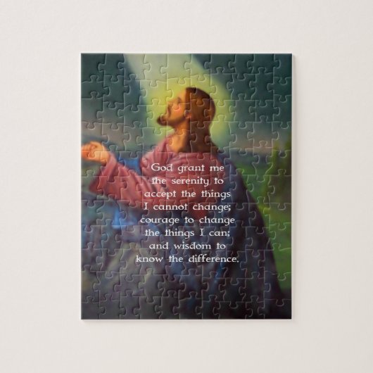 Het Serenity gebed met Jezus Christus schilderen Legpuzzel (Verticaal)