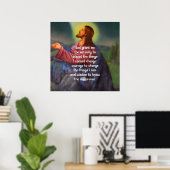 Het Serenity gebed met Jezus Christus schilderen Poster (Thuiskantoor)