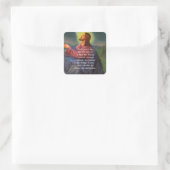 Het Serenity gebed met Jezus Christus schilderen Vierkante Sticker (Tas)