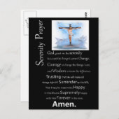 Het Serenity Prayer Jesus Cross Briefkaart (Voorkant / Achterkant)