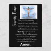 Het Serenity Prayer Jesus Cross Briefkaart (Voorkant)