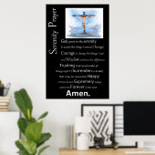 Het Serenity Prayer Jesus Cross Poster (Thuiskantoor)