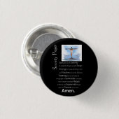 Het Serenity Prayer Jesus Cross Ronde Button 3,2 Cm (Voorkant /achterkant)