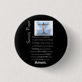 Het Serenity Prayer Jesus Cross Ronde Button 3,2 Cm (Voorkant)