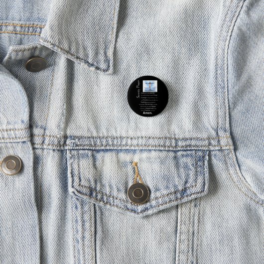 Het Serenity Prayer Jesus Cross Ronde Button 3,2 Cm (In situ)