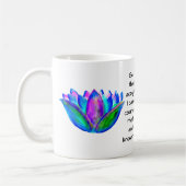 Het Serenity Prayer met Kleurrijke Lotus Blossom Koffiemok (Links)