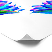 Het Serenity Prayer met Kleurrijke Lotus Blossom Poster (Hoek)