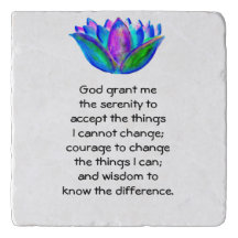 Het Serenity Prayer met Kleurrijke Lotus Blossom