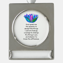 Het Serenity Prayer met Kleurrijke Lotus Blossom