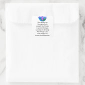 Het Serenity Prayer met Kleurrijke Lotus Blossom Vierkante Sticker (Tas)