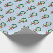 Het serveren van deze kerst tennis racket kransen cadeaupapier (Hoek)