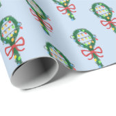 Het serveren van deze kerst tennis racket kransen cadeaupapier (Rol Hoek)