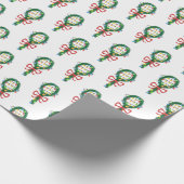 Het serveren van deze kerst tennis racket kransen cadeaupapier (Hoek)