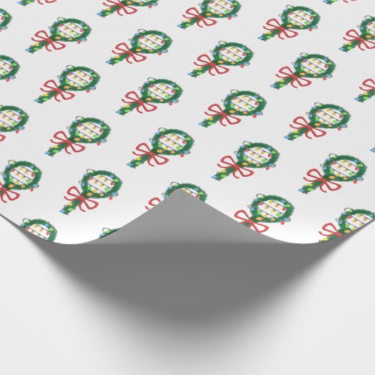 Het serveren van deze kerst tennis racket kransen cadeaupapier (Hoek)