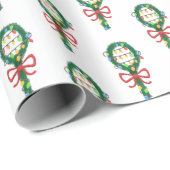 Het serveren van deze kerst tennis racket kransen cadeaupapier (Rol Hoek)